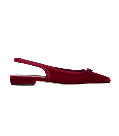 COSSIMA SLINGBACK -- RUBY VELVET